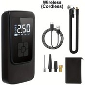 Resim Motion003 1 Adet Siyah Kablosuz Taşınabilir Lastik Şişirici Kompakt Kablosuz Hava Kompresö 