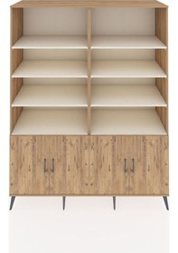 Resim Kronos Gardrop 10 Raflı 4 Kapaklı 176x59x221 Çam-çam/aytaşı Beyaz 