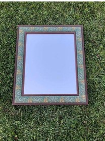 Resim Stanley Monarch Ahşap Çerçeveli Vintage Ayna 55x65cm - Sarmaşık v Kahverengi 