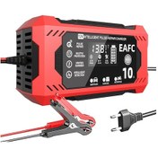 Resim 12v 8a/10a Tam Otomatik Araç Akü Şarj Cihazı Darbe Onarım Lcd Pil Şarj Cihazı 10a Us 