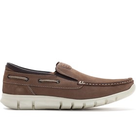 Resim Erkek Vizon Nubuk Deri Casual Loafer 