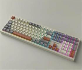 Resim Everest Km-78 Rena Krem-gri-kahve Kablosuz 2.4 + Bt Rgb Aydınlatmalı Sessiz Q Klavye + Mouse Se Optik 