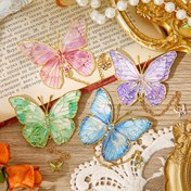 Resim 4'lü Vintage Kelebekli Püsküllü Kitap Ayracı Seti - Okuyucular için Renkli Metal Sayfa İşaretleyiciler, Okul & Ofis Malzemeleri için İdeal, Kitap Meraklıları için Yaratıcı Hediye 