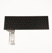 Resim Asus Pk13183310S Uyumlu Klavye Tuş Takımı Siyah - Kırmızı Baskılı 