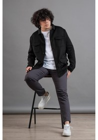 Resim Sir Cepli Regular Fit Kışlık Astarsız Erkek Triko Ceket(524360414) 