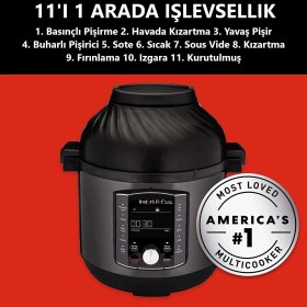 Resim Hepta Collection Instant Pot Pro Crisp ve Airfryer, 11'i 1 Arada Elektrikli Çok Amaçlı Pişirici - Sıcak Hava Fritözü, 