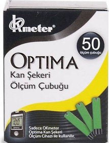 Resim Optima Kan Şeker Ölçüm Çubuğu 50 Adet 