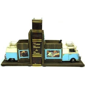 Resim Kenpazar Dekoratif Metal Minibüs Kitap Tutucu Kalemlik Çerçeve Hediyelik 
