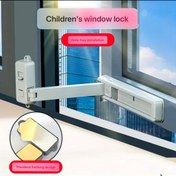 Resim 1 adet Deliksiz Pencere Engelleyici - 7.98cm, Plastik, 27kg Kapasite, Pencereler için Güvenlik Koruma, Kolay Kurulum, Delik Açmaya Gerek Yok, Pencere Güvenlik|Güvenlik Engelleyici|Plastik Engelleyici 