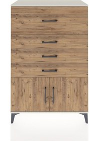 Resim Hyperion Dolap 4 Çekmeceli 2 Kapaklı 88x44x134 Aytaşı-çam Aytaşı 