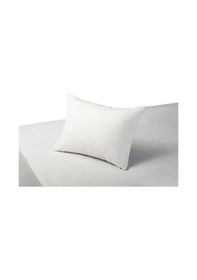 Resim Clasy 2 Li %100 Pamuk Saten Çizgili Yastık Kılıfı 50 X 70 Beyaz 