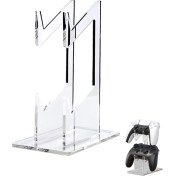 Resim Gamepad Tutucu, Çift Katmanlı, Akrilik, Ps4, Ps5, Xbox Serisi ve Pc Için, Denetleyici Tutucu, Oyuncular Için Evrensel Tutucu, Ofis ve Kulaklık Için, Şeffaf 