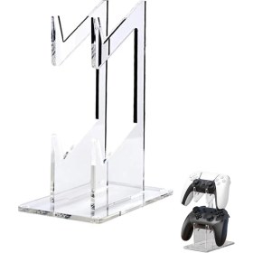 Resim Gamepad Tutucu, Çift Katmanlı, Akrilik, Ps4, Ps5, Xbox Serisi ve Pc Için, Denetleyici Tutucu, Oyuncular Için Evrensel Tutucu, Ofis ve Kulaklık Için, Şeffaf 