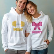 Resim Uyumlu Çiftler Kapşonlu Sevgili Sweatshirt 