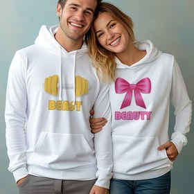 Resim Uyumlu Çiftler Kapşonlu Sevgili Sweatshirt 
