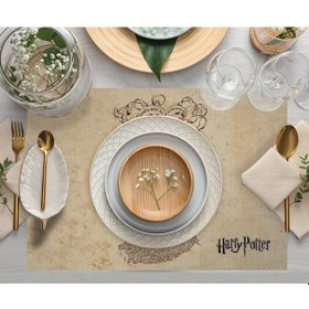 Resim Adawall Home Hp Marauders Map Kumaş Amerikan Servis 4'lü Set Bej 