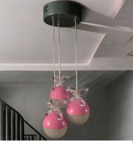 Resim Serçe'den 3lü Lila Led Genç Kız Odası Sarkıt Avize Çok Renkli 