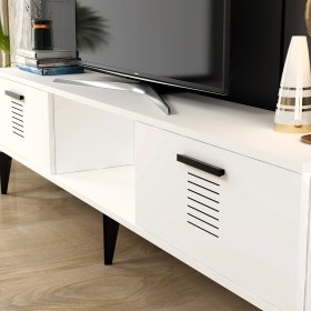 Resim 3 Kapaklı Asimo Tv Sehpası Beyaz-Beyaz 