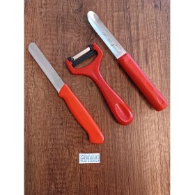 Resim Solingen Tırtıklı Ava Doğrama Bıçağı , Soyacak ve Kabak /patlıcan Oyacağı (3lü Set) 