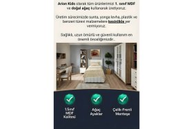 Resim Arion Kids Nefes MDF Başlık 115 Cm | 100 Cm Bazalar İçin Uyumlu 