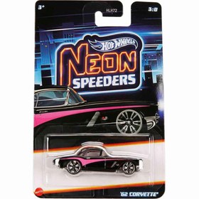 Resim Hot Wheels Neon Yarışçılar 62 Corvette HLH72-JKX95 