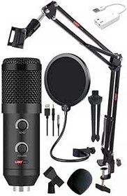 Resim Lastvoice BM300 Usb Condenser Mikrofon Stand ve Filtre (BM800 USB) 