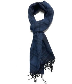 Resim Pierroni Mavi Lacivert Kare Desen Atkı Kaşkol Lacivert - Mavi 