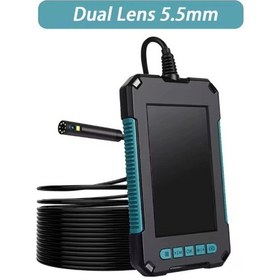 Resim Ekranlı Çift Kameralı 10 Mt Hafıza Kart Destekli Sert Kablo Yılan Endoskop Kamera 5.5 Mm 4.3 Inc-125383 