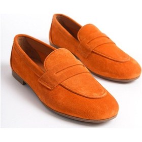 Resim Mubiano Hakiki Deri Collection Kadın Süet Loafer & Babet Oranj -mcmng2103-orj Turuncu 