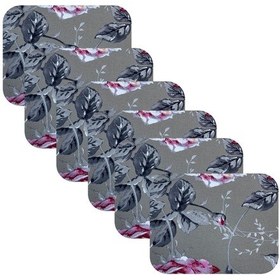 Resim Knsz oturma minderi 6 lı zengin&mağrur&uslu yaprak gri kumaş tel bar sandalyesi için 