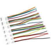 Resim 1,25mm Jst 6 Pin Kablolu Konnektör Takım 180d Erkek -10cm - Çift Taraflı 