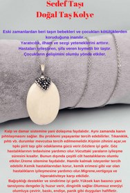 Resim Doğal Taş Dünyası Sedef Doğal Taş Kolye Taş Detaylı Zincir Hediyeli 