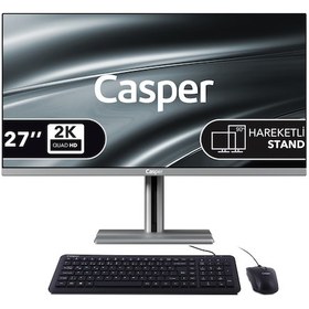 Resim Casper Nirvana A97.210H-CX00R-V-G Core 5-210H 24 GB 2 TB NVMe SSD 27" W11P AIO Masaüstü Bilgisayar 