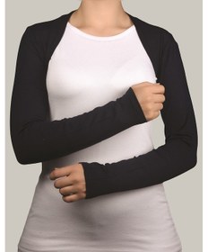 Resim Altobeh Uzun Kollu Kadın Tesettür İçe Giyilen Bolero - Lacivert Çok Renkli 