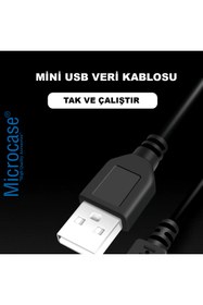 Resim Microcase Mini USB Data Şarj Kablosu Kamera Mp3 Mp4 Ps3 Radyo Navigasyon Şarj Kablosu Piramit Uç 200CM AL4784 