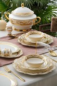 Resim Acar Aurora 60 Parça 12 Kişilik Gold Porselen Yemek Takımı 