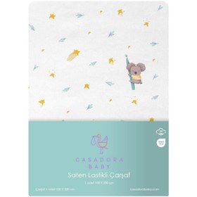 Resim Koko %100 Organik Pamuk Çocuk Lastikli Çarşaf 100 x 200 cm 