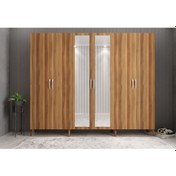 Resim Açelya Portmanto Vestiyer Ceviz - Montaj Dahil M6 270cm 