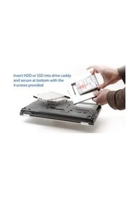 Resim 9.5 Mm Sata Hdd Caddy Notebook Için Ekstra Hdd Yuvası 