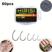 Resim 50 adet Iseama Kingfish saç tokası - Ağır Hizmet Barbed Eagle Claw saç tokası Karp ve Balıkçılık için, Dayanıklı Metal Yapı ile Kılıf, Karışık Renkler, 8031 Boyutu, Tatlı ve Tuzlu Su Balıkçılığı için Mükemmel, Balıkçılık Aksesuarları, Canlı saç tokası Tasarımı, Metalik Kaplama 