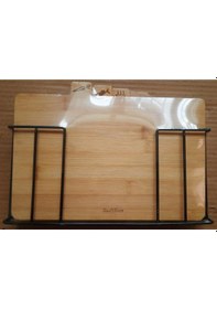 Resim Tantitoni 4'lü, 28x18 Cm, Bambu, Standlı Kesme Tahtası, 4'lü Kesme Tahtası Siyah 
