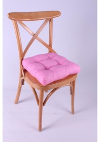Resim Altınpamuk Altınpamuk Lina Pofidik Pembe Sandalye Minderi Özel Dikişli Bağcı 