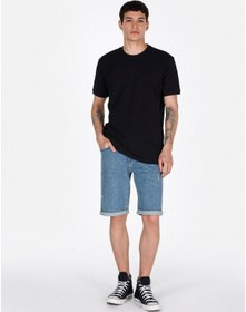 Resim Colin's Colins Regular Fit Yuvarlak Yaka Jakarlı Erkek Siyah Kısa Kol Tişört Cl1074681 Q1.v1 Blk Siyah 