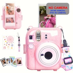 Resim WOGOZAN Fujifilm Mini 12 için Koruyucu Kamera Kılıfı - Geliştirilmiş Fotoğraf Saklama Cebi, DIY Etiketler, Manyetik Buzdolabı Çıkartmaları, Ayarlanabilir Askı Kayışı, Sert PC Kamera Kılıfı 