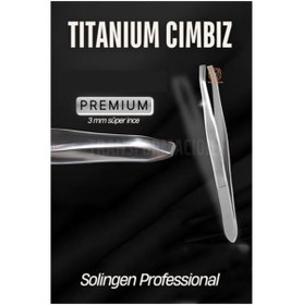 Resim Marsilyan HSNET 3 mm İnce Uçlu Cımbız Titanyum Çelik Solingen Professional - FKU1062-8499 
