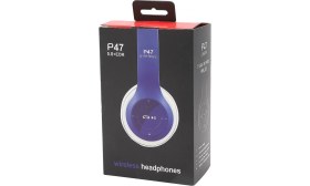 Resim Pazariz P-47 Kablosuz Bluetooth Kulak Üstü Kulaklık Mavi 
