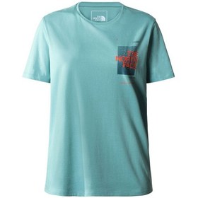 Resim The North Face W Foundatıon Graphıc Tee - Eu Kadın T-shirt Nf0a55b2lv21 Mavi 
