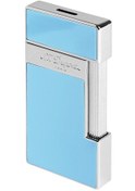 Resim S.t. Dupont Slimmy Shiny Light Blue Lacquer Puro Çakmağı 28007 