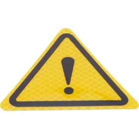Resim Wenchang Shop C Turuncu Üçgen Ünlem Işareti Yansıtıcı Uyarı Işareti Araç Sticker Gece Sürüş Güvenliği Yansıtıcı Sticker Araç Çarpışma Önleyici (Yurt Dışından) 