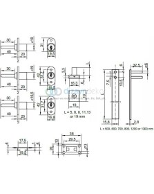 Resim Dizaynaks Merkezi Çekmece Kilidi Önden 120 Cm. Çubuk 